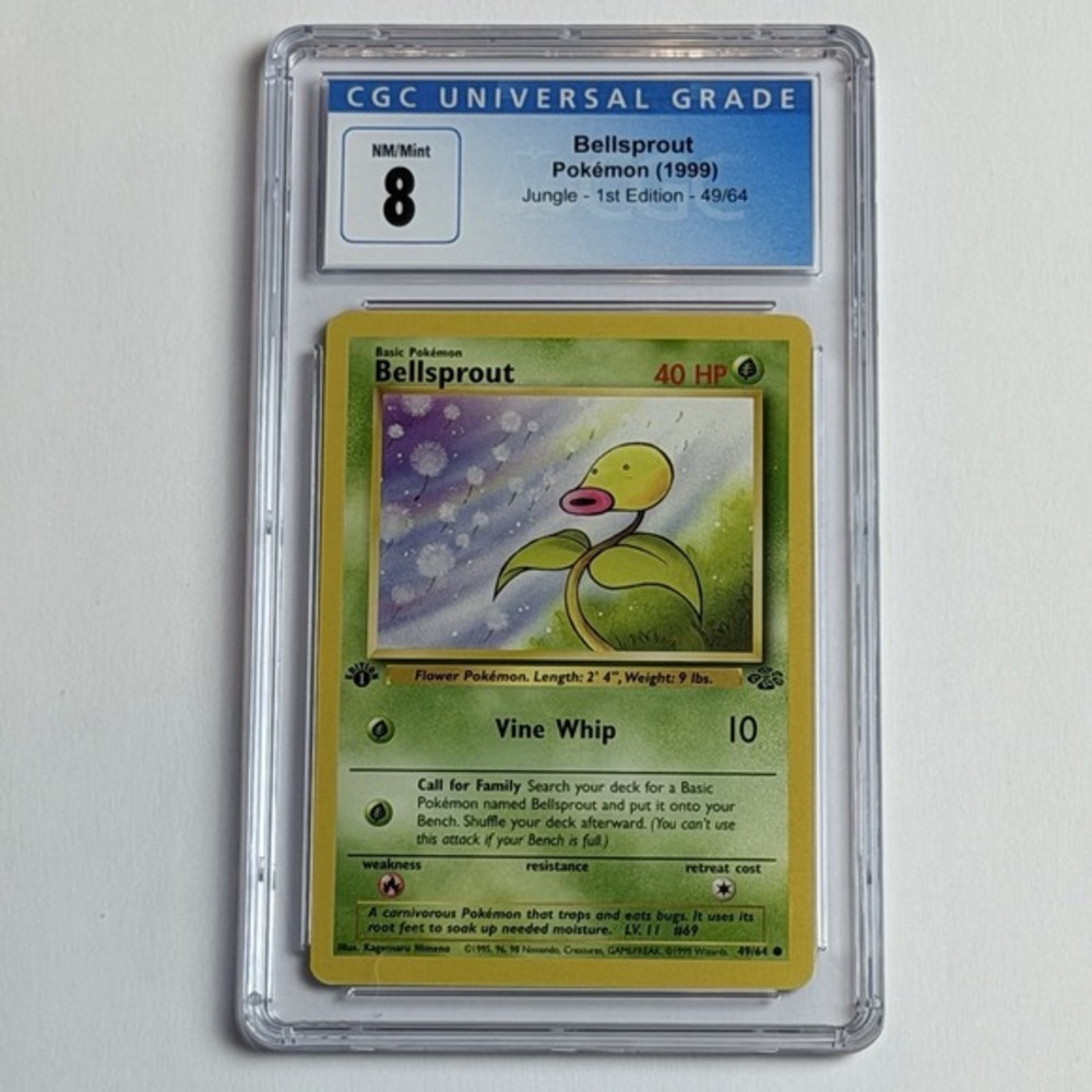 Bellsprout Jungle 1st Edition 49/64 CGC 8 NM/Mint TCG Pokemon 1999 WotC Vintage
